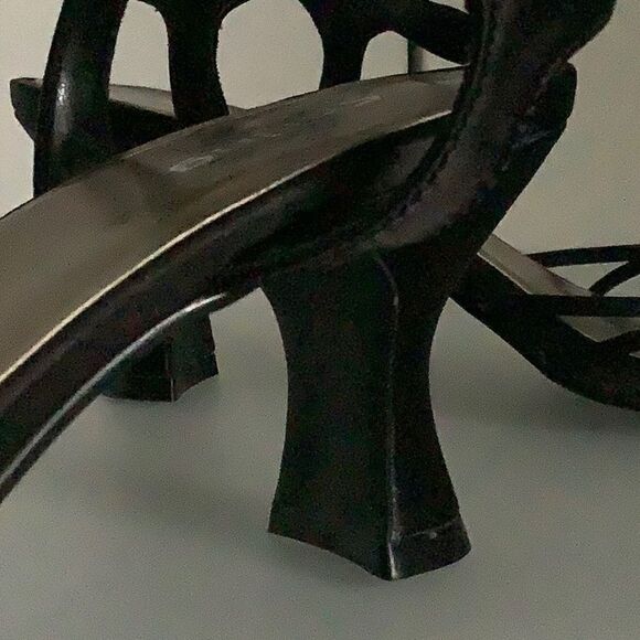 CALL IT SPRING BLACK‎ KITTEN HEEL ANKLE STRAP SANDALS NWOT SIZE 38 - Picture 11 of 11